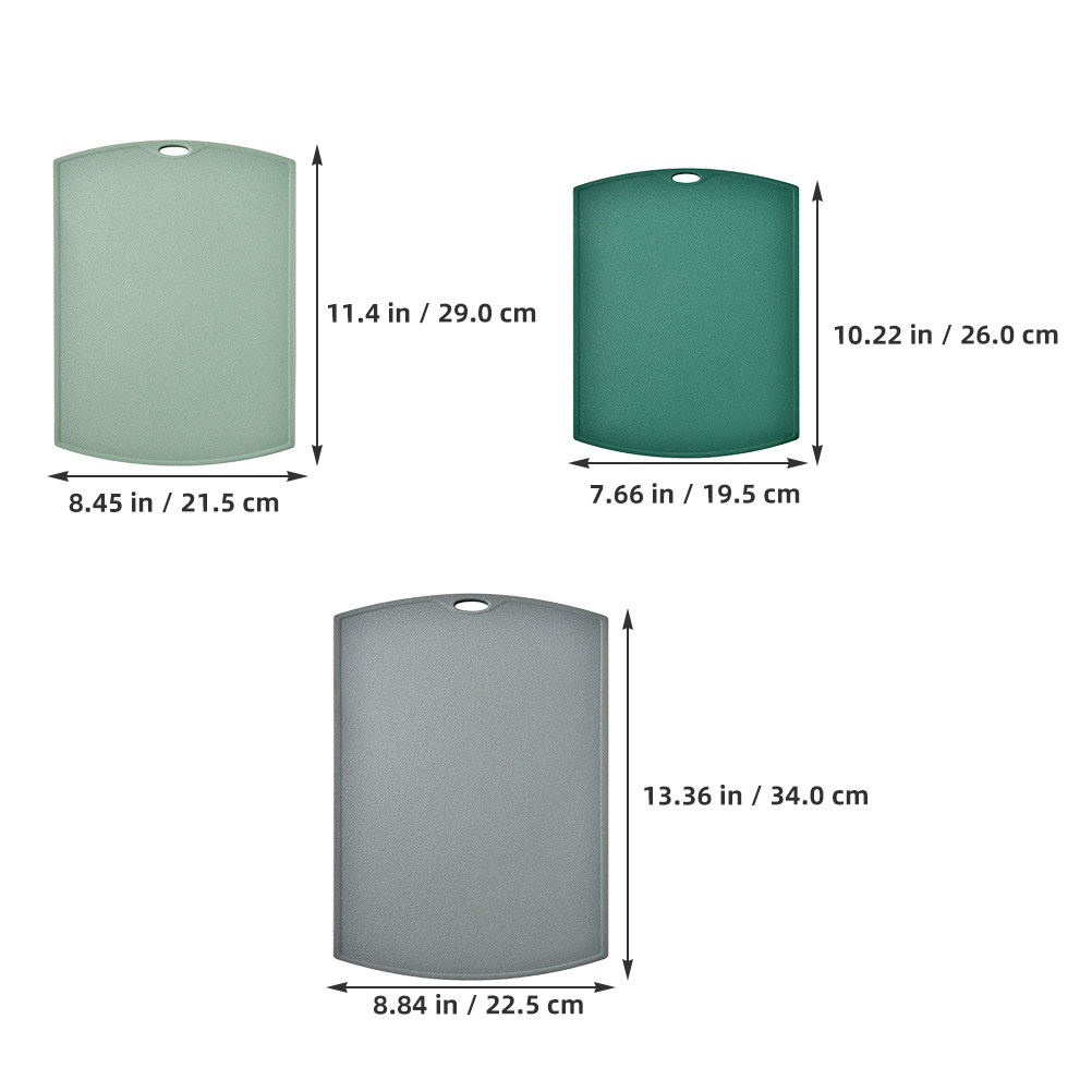 3Pcs Plastic Chopping Board Se - Camping Cooking Vegetables ulasan dan harga