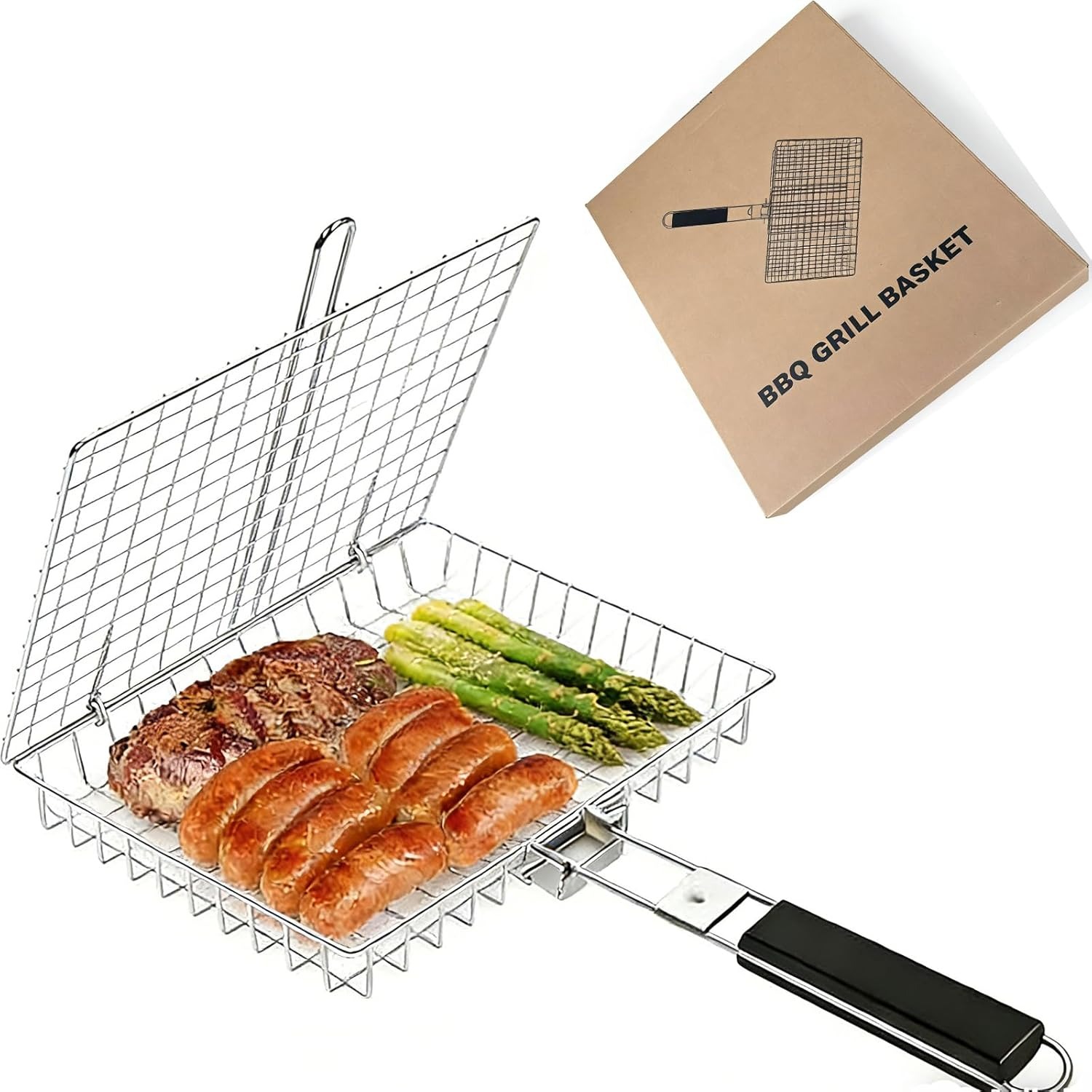 Grill Basket Set, Fish Barbecu - Camping Cooking Vegetables ulasan dan harga