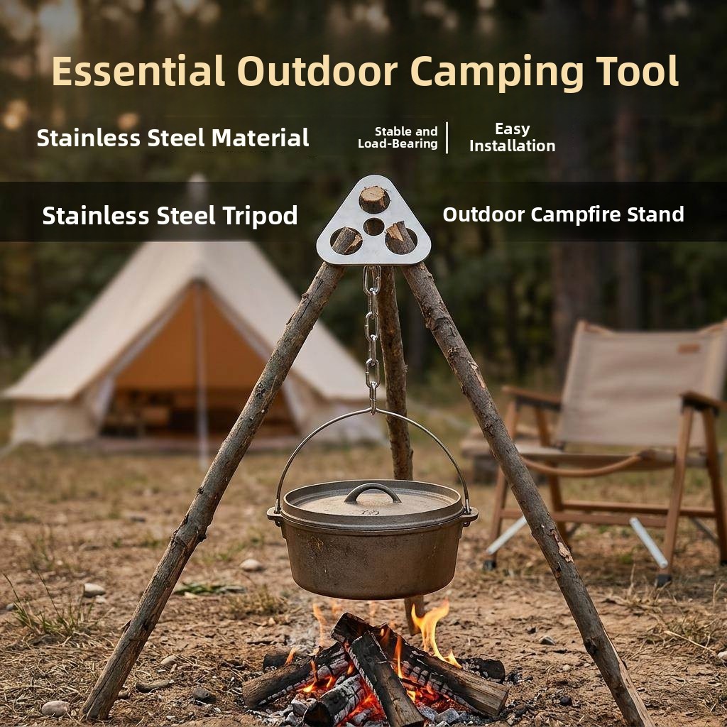Stainless Steel Outdoor Campin - Camping Hanging Cooking Pot ulasan dan harga