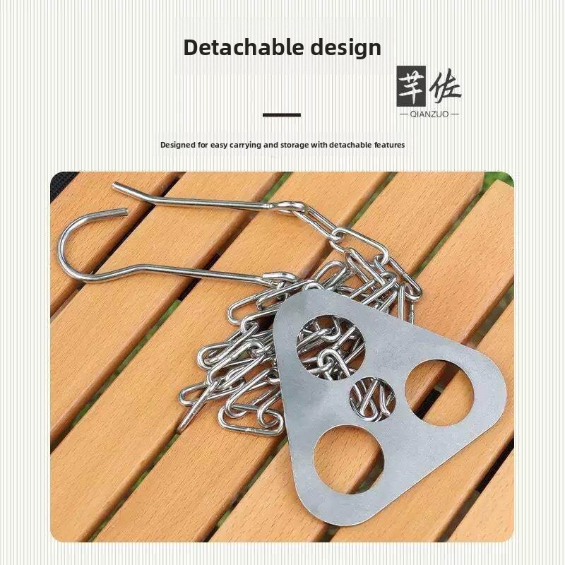 Stainless Steel Outdoor Campin - Camping Hanging Cooking Pot ulasan dan harga