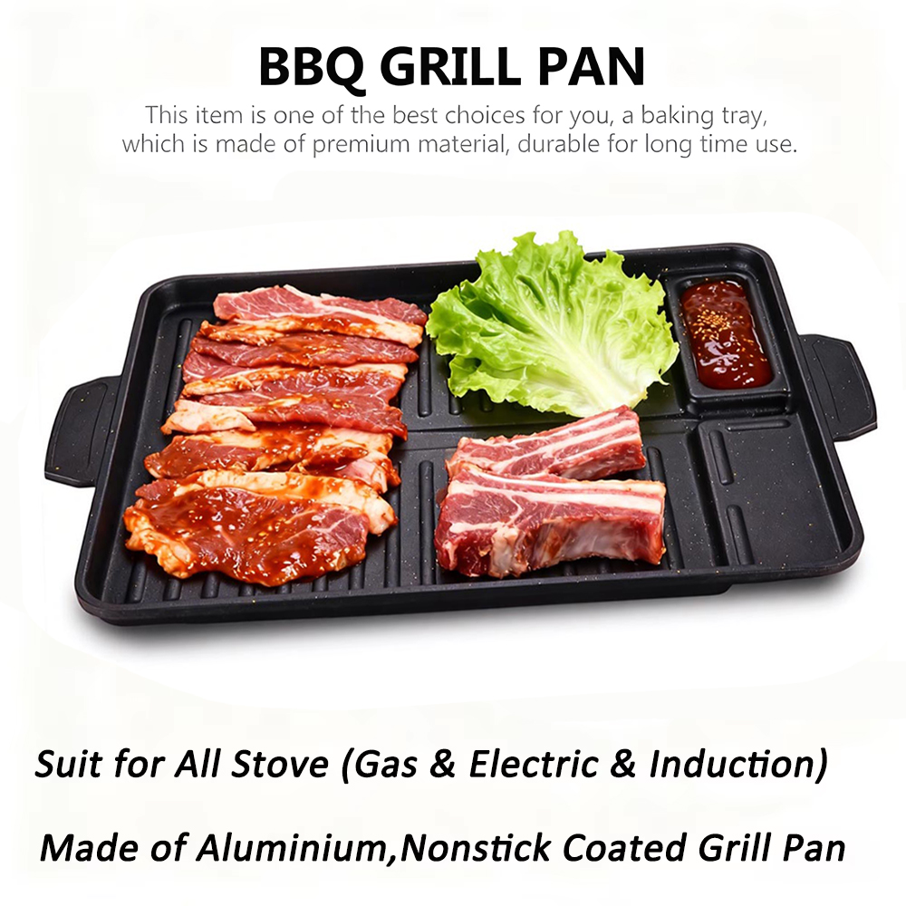Korean Grill Meat Plate Alumin - Camping Cooking Cupboard ulasan dan harga