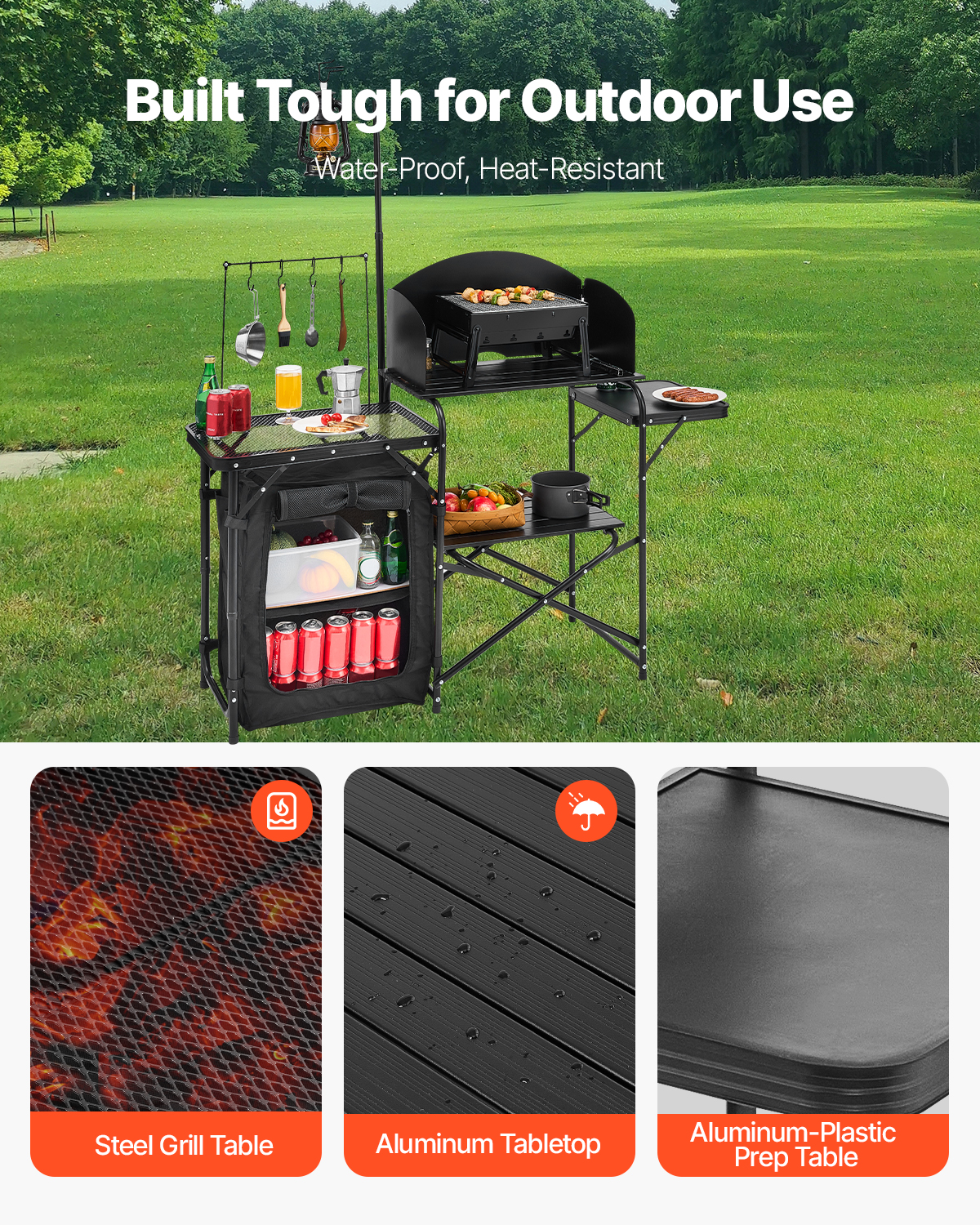 SucceBuy Camping Kitchen Table - Camping Cooking Cupboard ulasan dan harga
