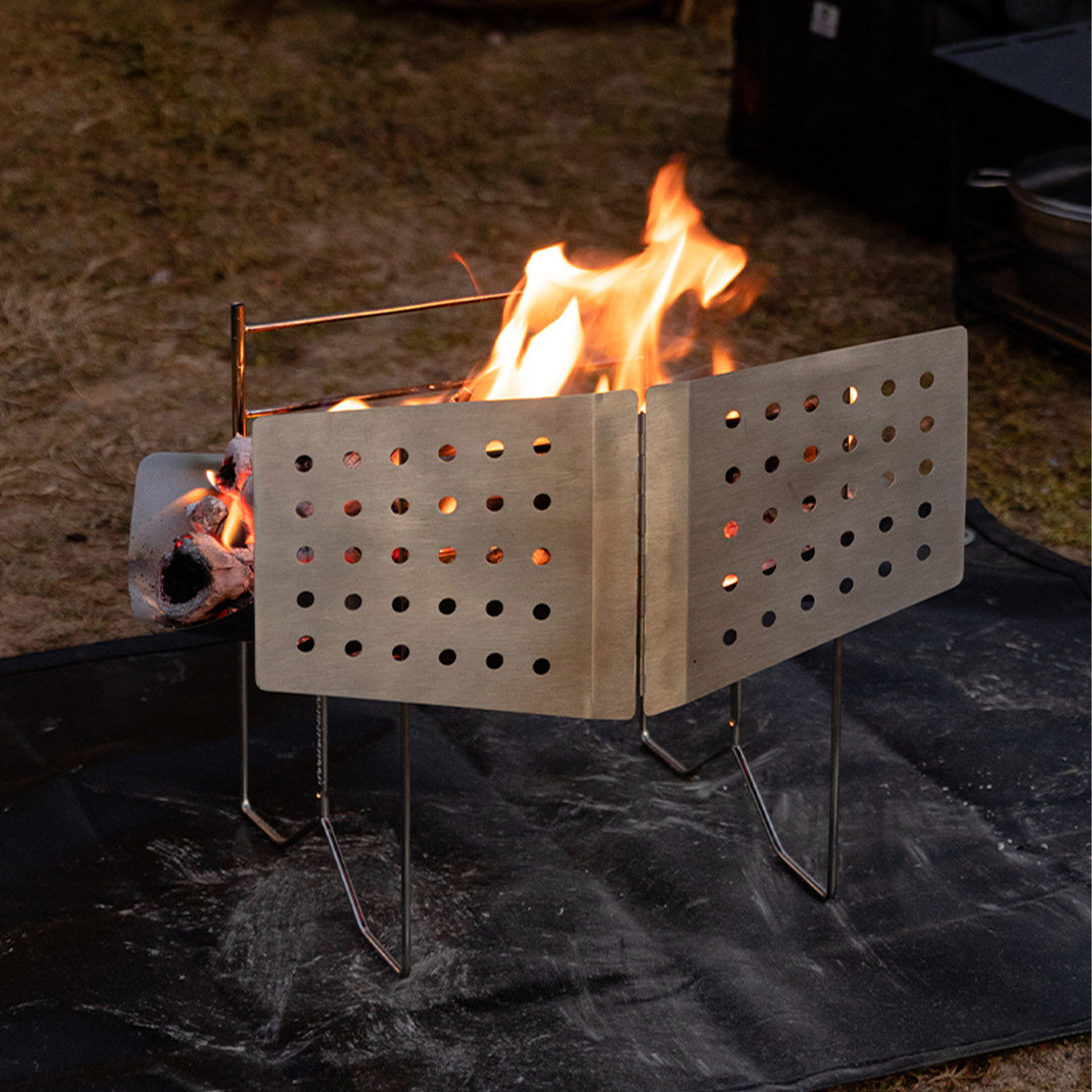 /Stainless /Steel /Foldable Bo - Camping Cooking Fire Stove ulasan dan harga