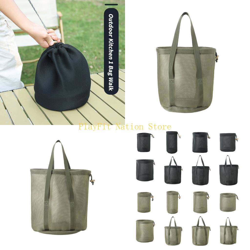 242F Mesh Camping Utensils Sto - Camping Cooking Utensil Bag ulasan dan harga