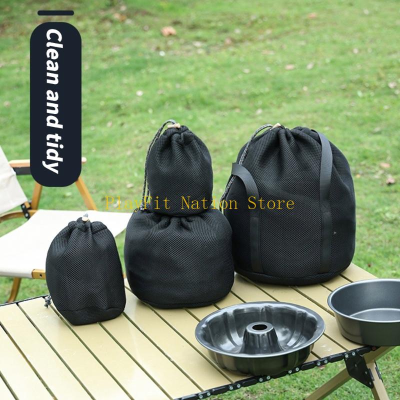 242F Mesh Camping Utensils Sto - Camping Cooking Utensil Bag ulasan dan harga