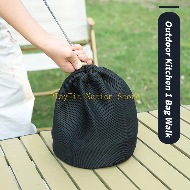 242F Mesh Camping Utensils Sto - Camping Cooking Utensil Bag ulasan dan harga