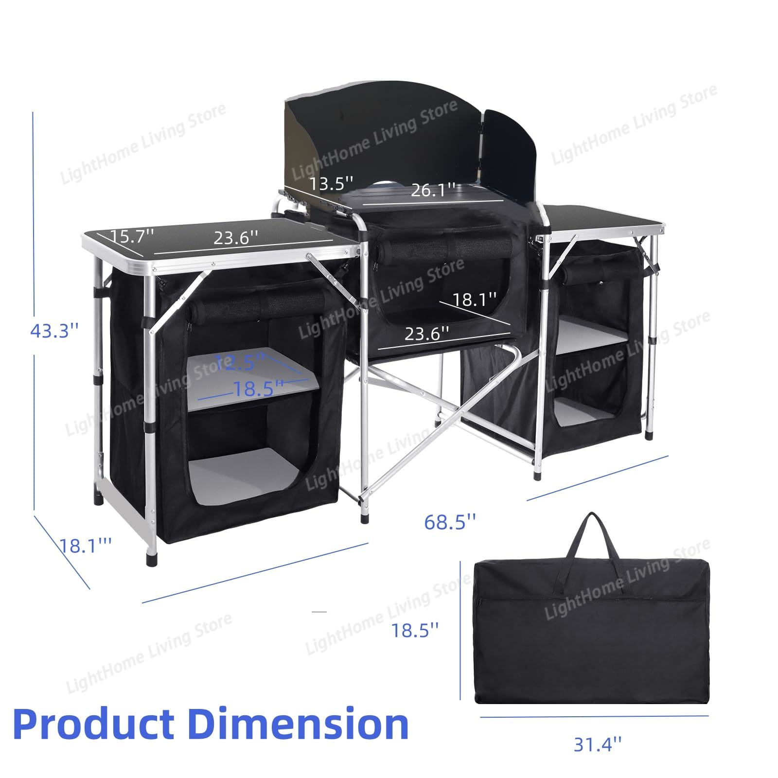 Portable Aluminum Camping Kitc - Camping Cooking Cupboard ulasan dan harga