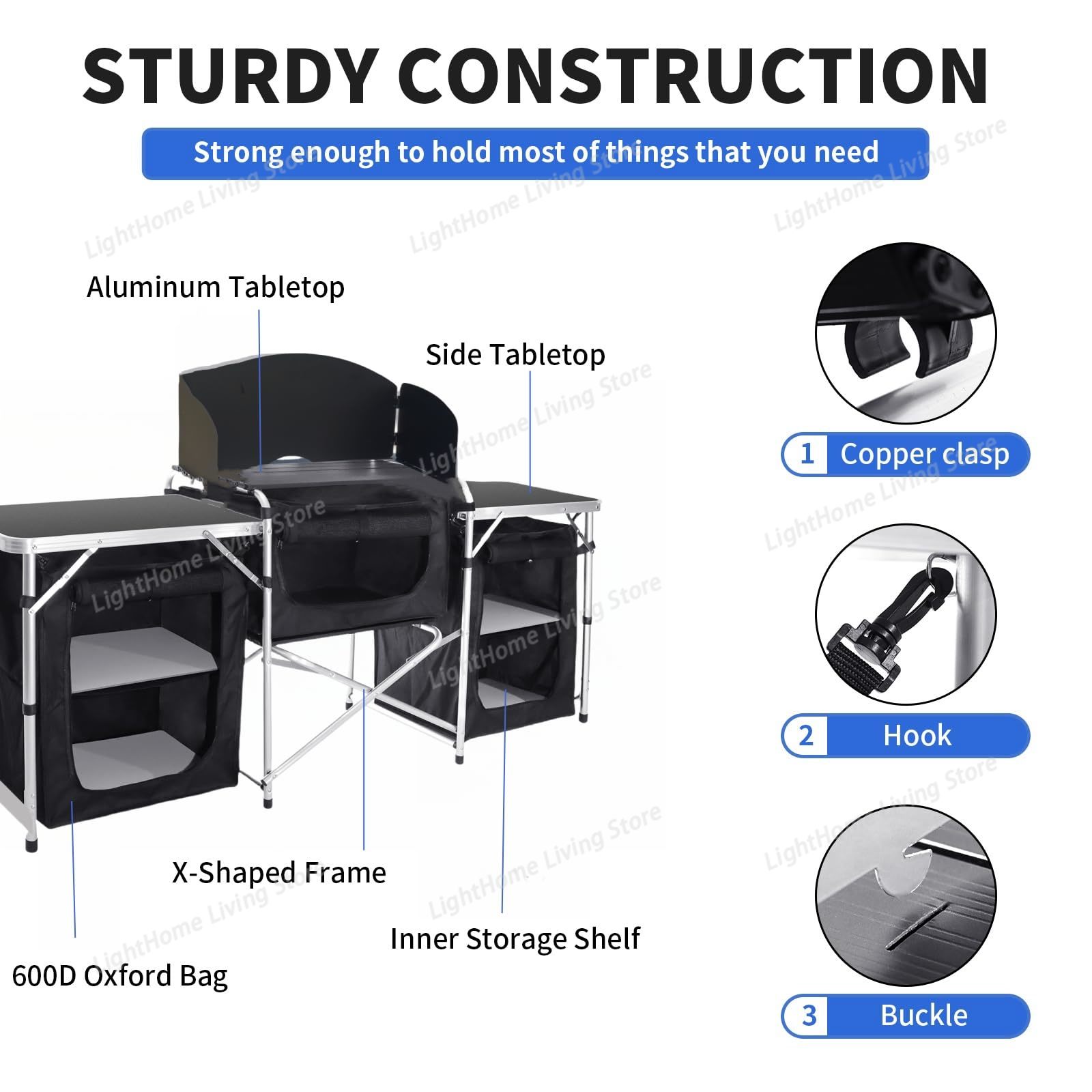 Portable Aluminum Camping Kitc - Camping Cooking Cupboard ulasan dan harga