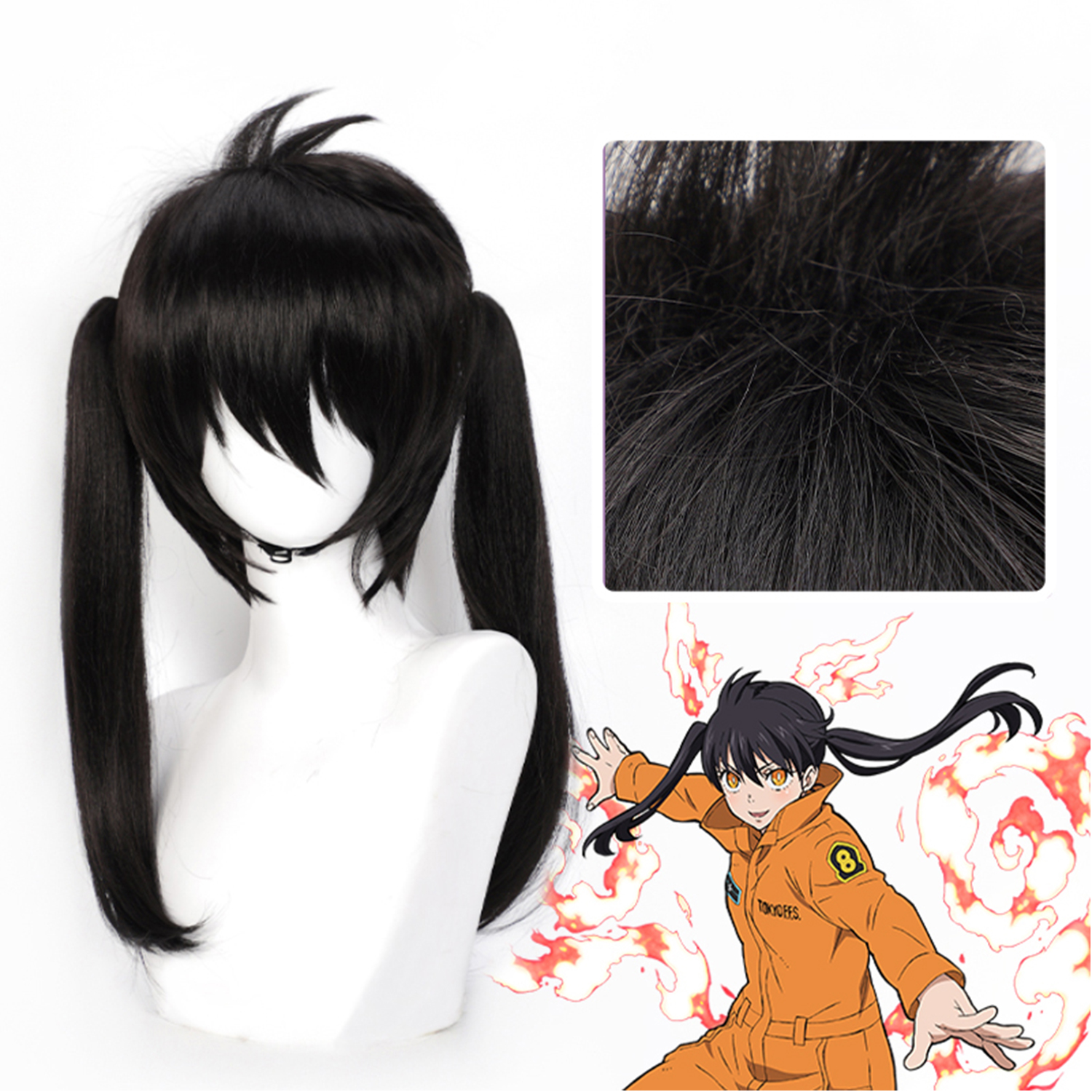 Cosplay Wig Fire Force Anime W - Campfire Cooking In Another World With My Absurd Skill Manga ulasan dan harga
