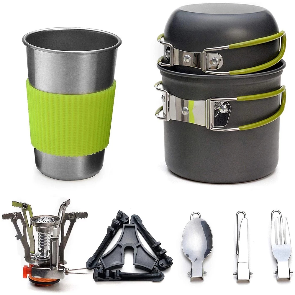 Camping Cookware Kit with Stov - Camping Cooking Utensil Bag ulasan dan harga